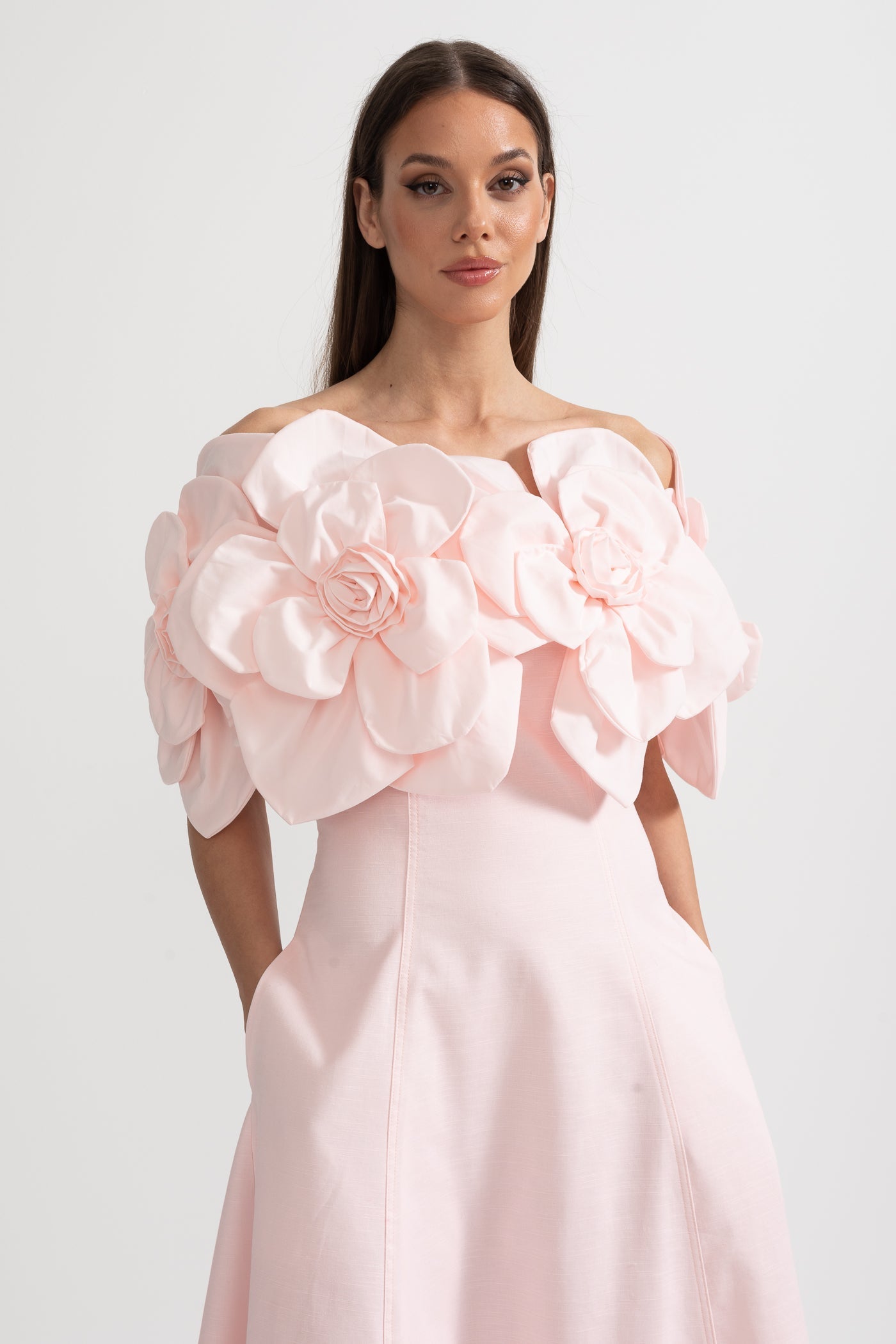 Amore Floreale | Abito Cerimonia Donna Midi Rosa 7