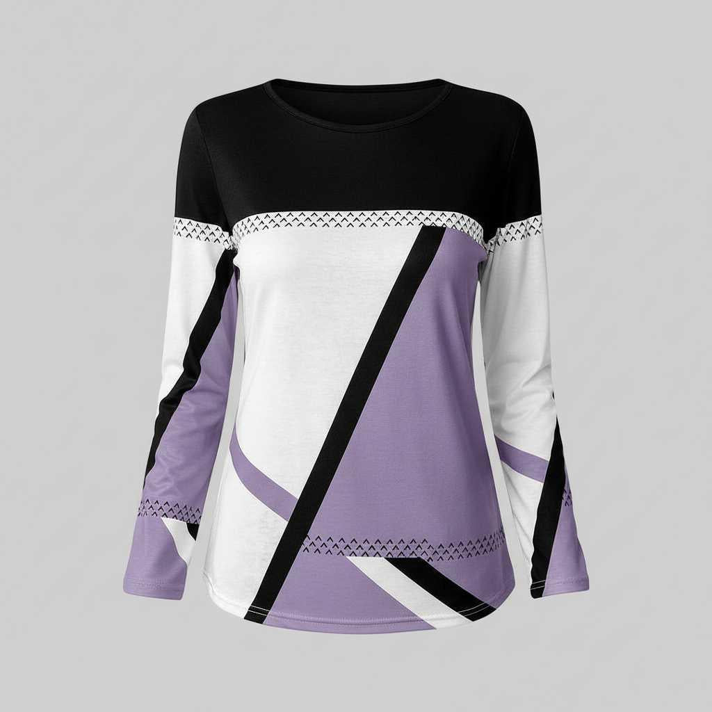 Aprile | Maglione Donna Grafico Moderno in Acrilico