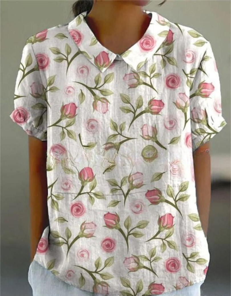 Elysia | Blusa Donna con Stampa Floreale Vintage 13