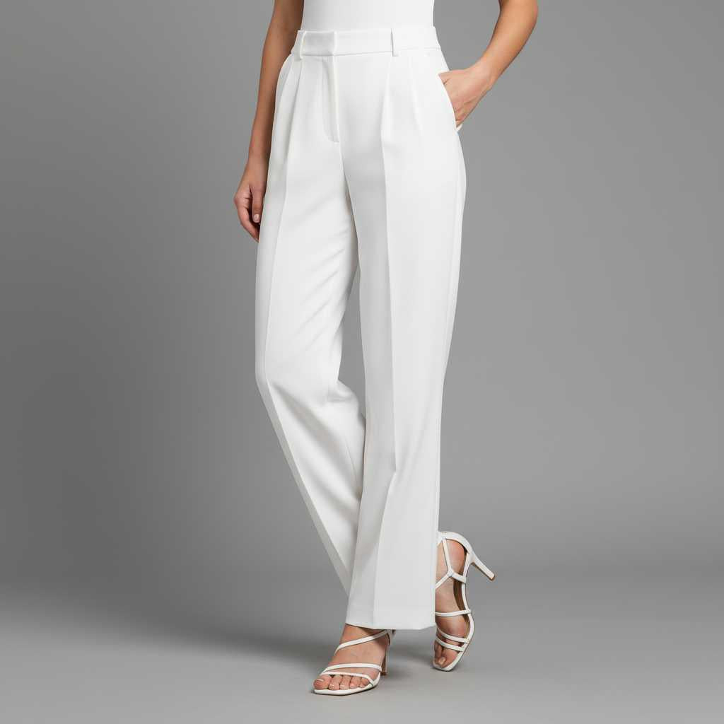 Pantaloni A Gamba Larga Lena | Pantaloni Donna Neri