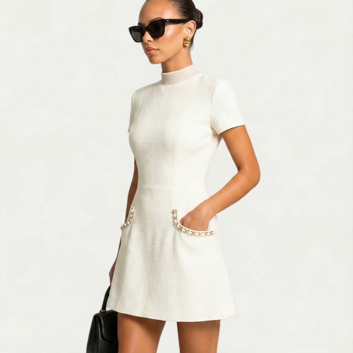 Perlina | Miniabito da Donna con Dettagli in Perle e Tasche 5
