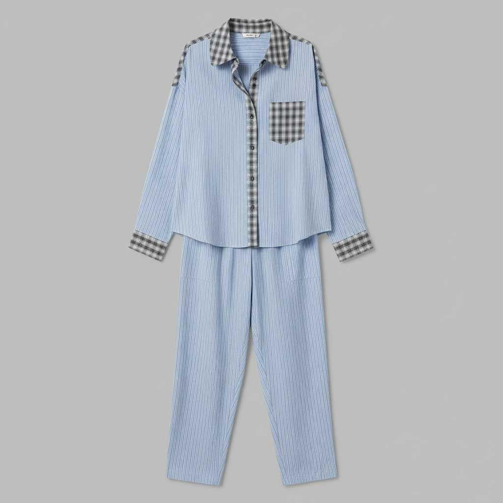 Pigiama Donna Elegante | Set Camicia e Pantaloni