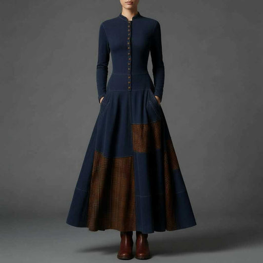 Abito Lungo in Pelle Scamosciata Vintage | Abiti Formali