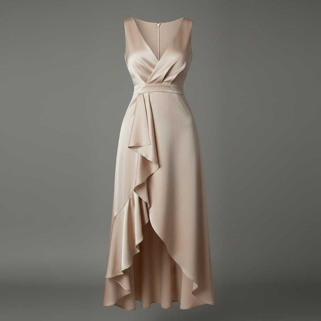 Abito Maxi Elegante Senza Maniche | Abiti Cerimonia Donna