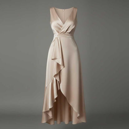 Abito Maxi Elegante Senza Maniche | Abiti Cerimonia Donna