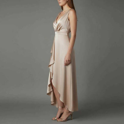 Abito Maxi Elegante Senza Maniche | Abiti Cerimonia Donna