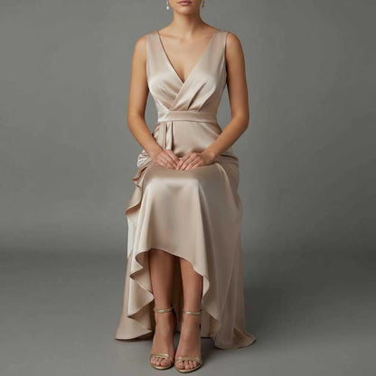 Abito Maxi Elegante Senza Maniche | Abiti Cerimonia Donna