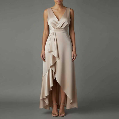 Abito Maxi Elegante Senza Maniche | Abiti Cerimonia Donna