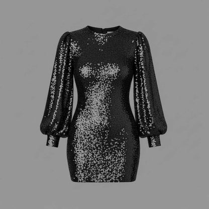 Abito da Cocktail Glitterato con Scollo a V | Nicolina