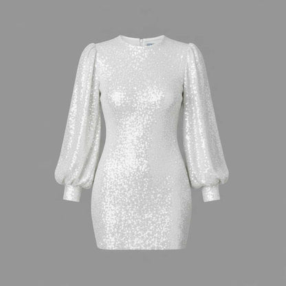 Abito da Cocktail Glitterato con Scollo a V | Nicolina