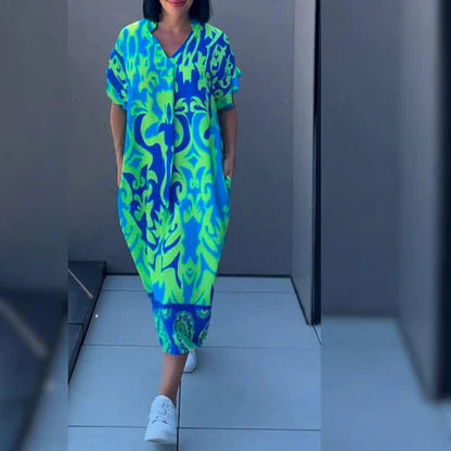 Abito estivo midi caftano da donna - Eliza 0