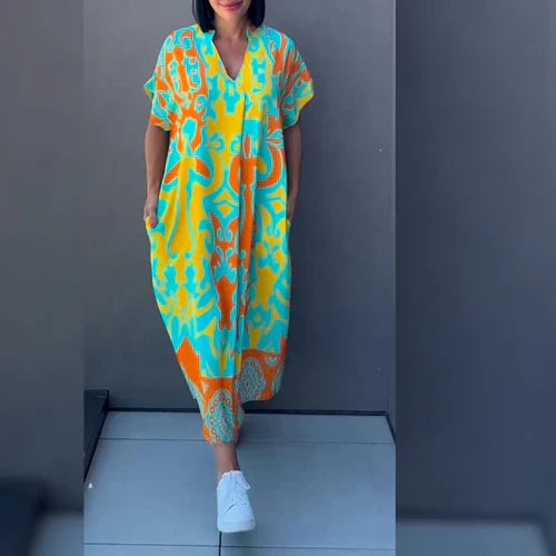 Abito estivo midi caftano da donna - Eliza 2