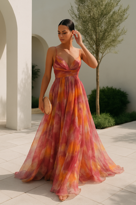 Abito estivo svolazzante con stampa floreale – silhouette femminile e leggera 0