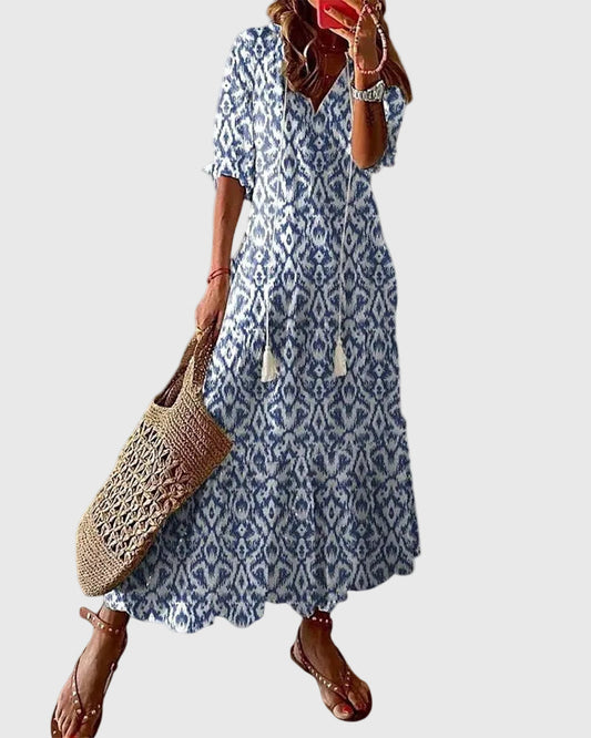 Abito lungo boho vintage estivo 0