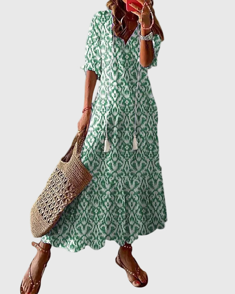 Abito lungo boho vintage estivo 1