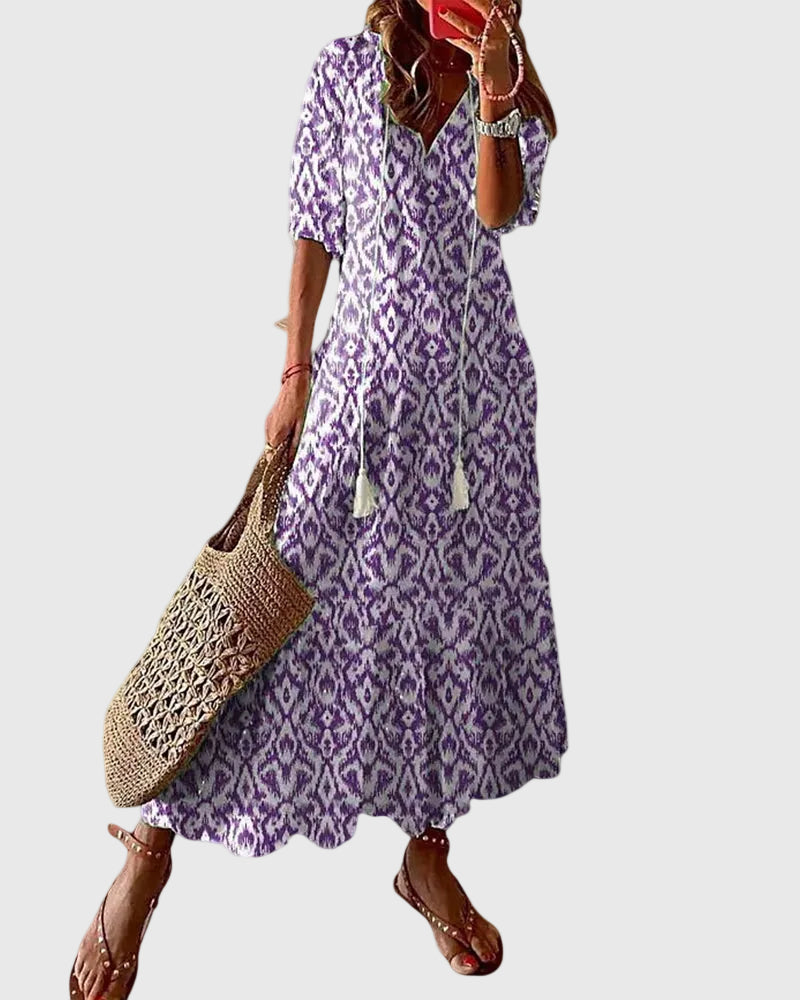 Abito lungo boho vintage estivo 2