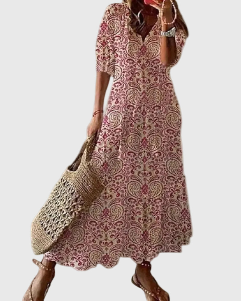 Abito lungo boho vintage estivo 3