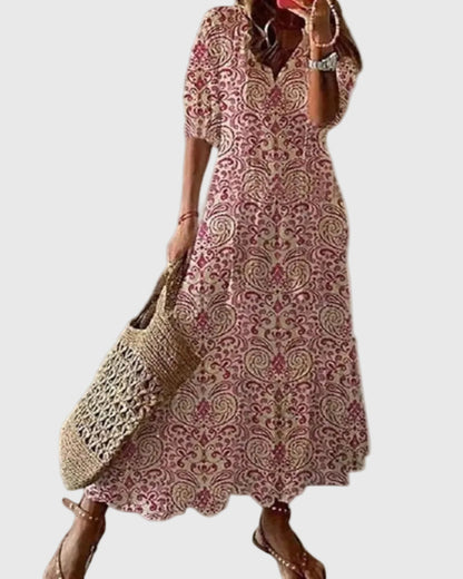 Abito lungo boho vintage estivo 3