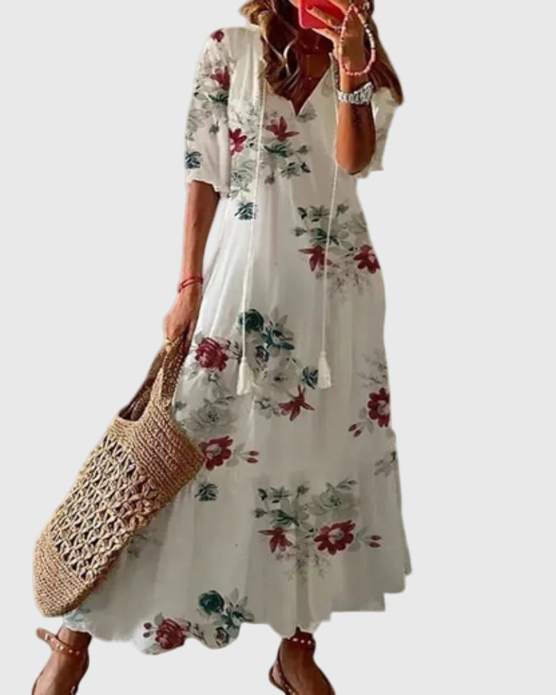 Abito lungo boho vintage estivo 6