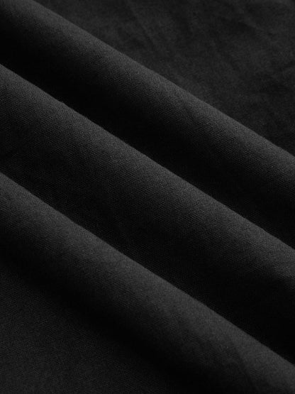 Abito lungo in cotone senza maniche con tasche e intagli 7