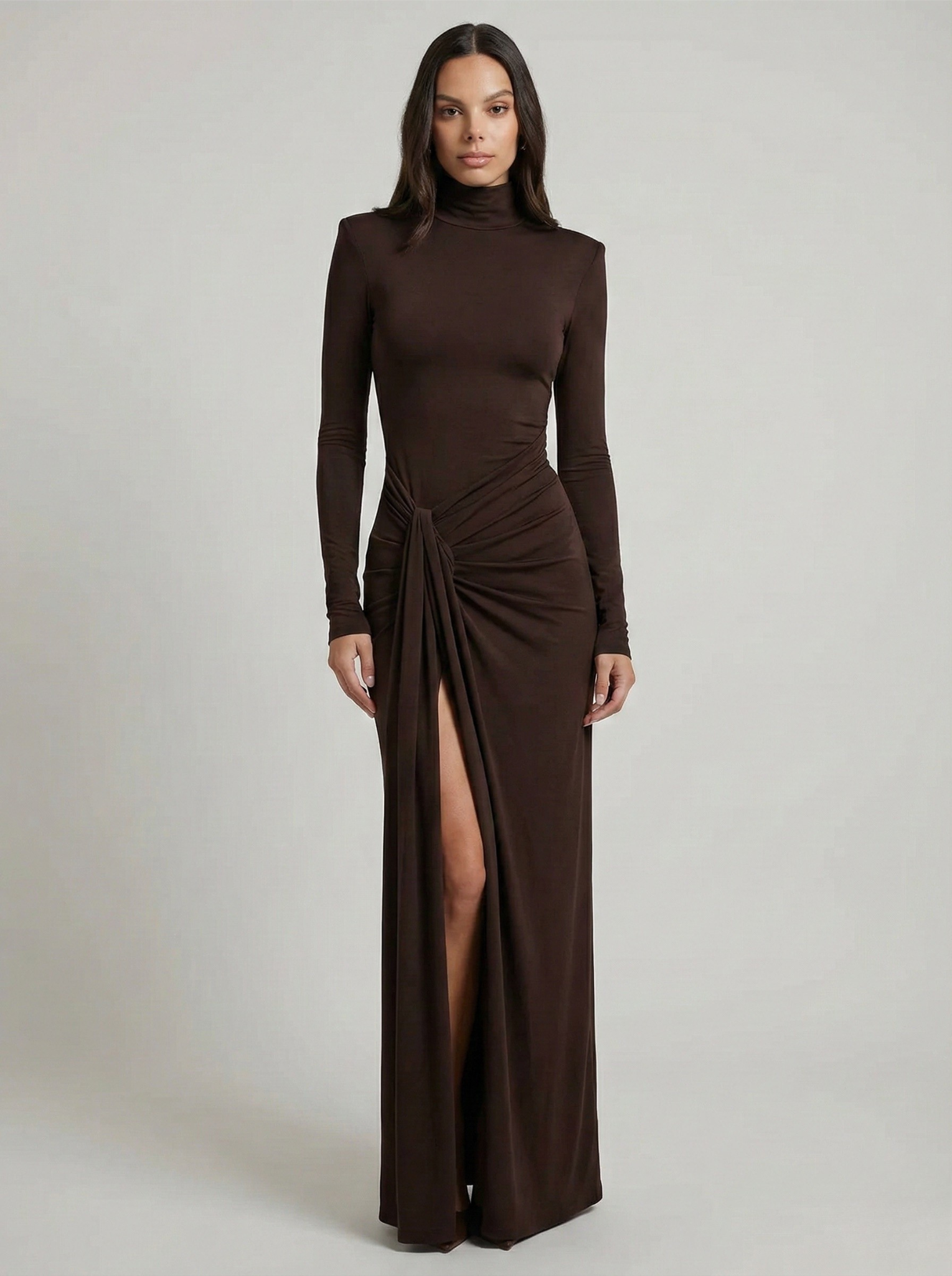 Abito maxi con ruches di classe di Luna 1