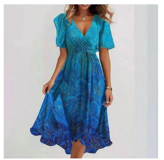 Abito midi floreale svolazzante con scollo a V - Eleganza primaverile 2