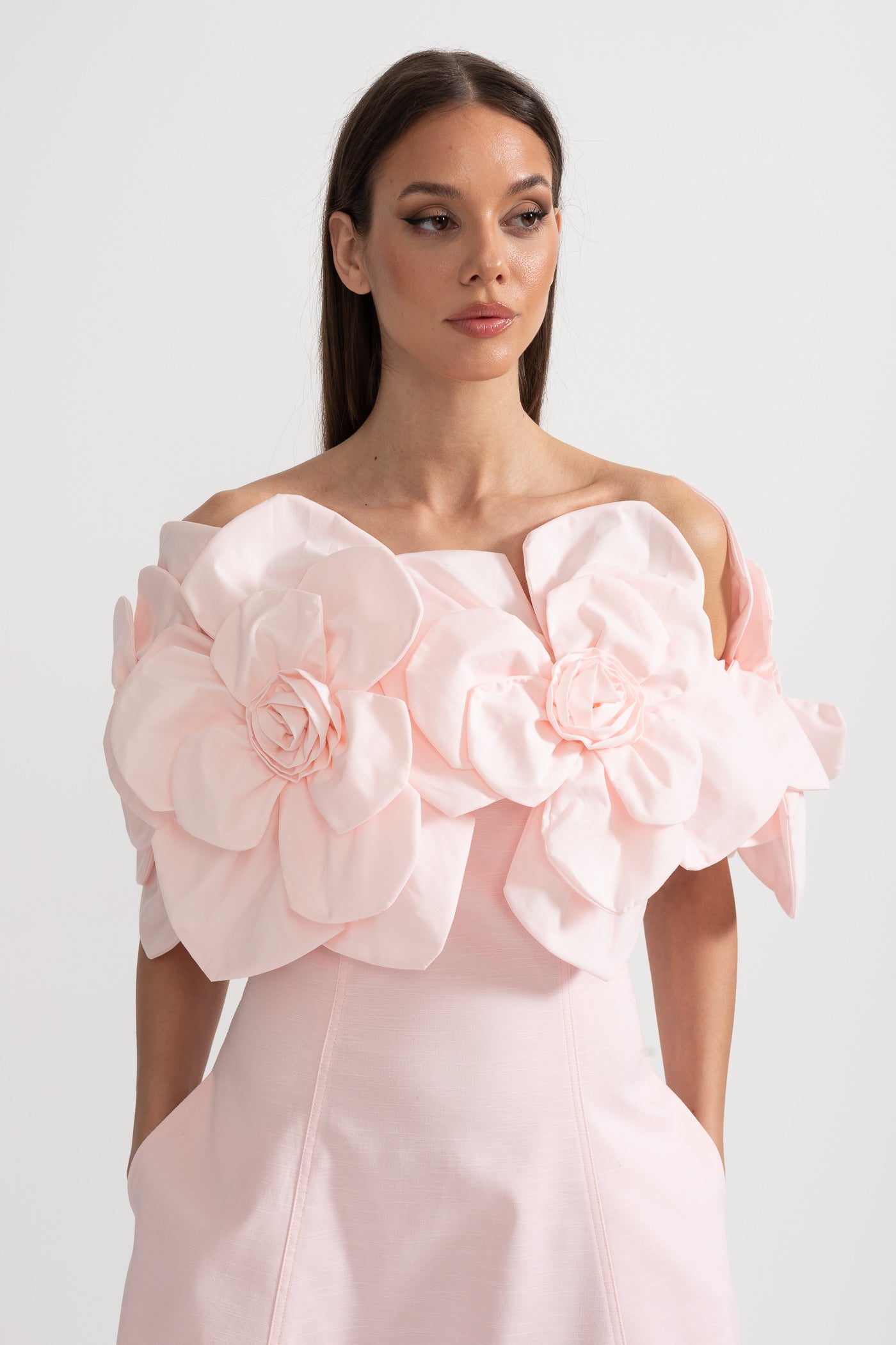 Amore Floreale | Abito Cerimonia Donna Midi Rosa 5