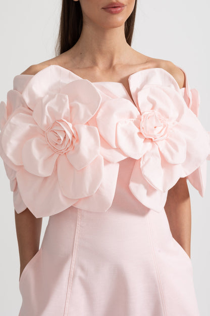 Amore Floreale | Abito Cerimonia Donna Midi Rosa 6