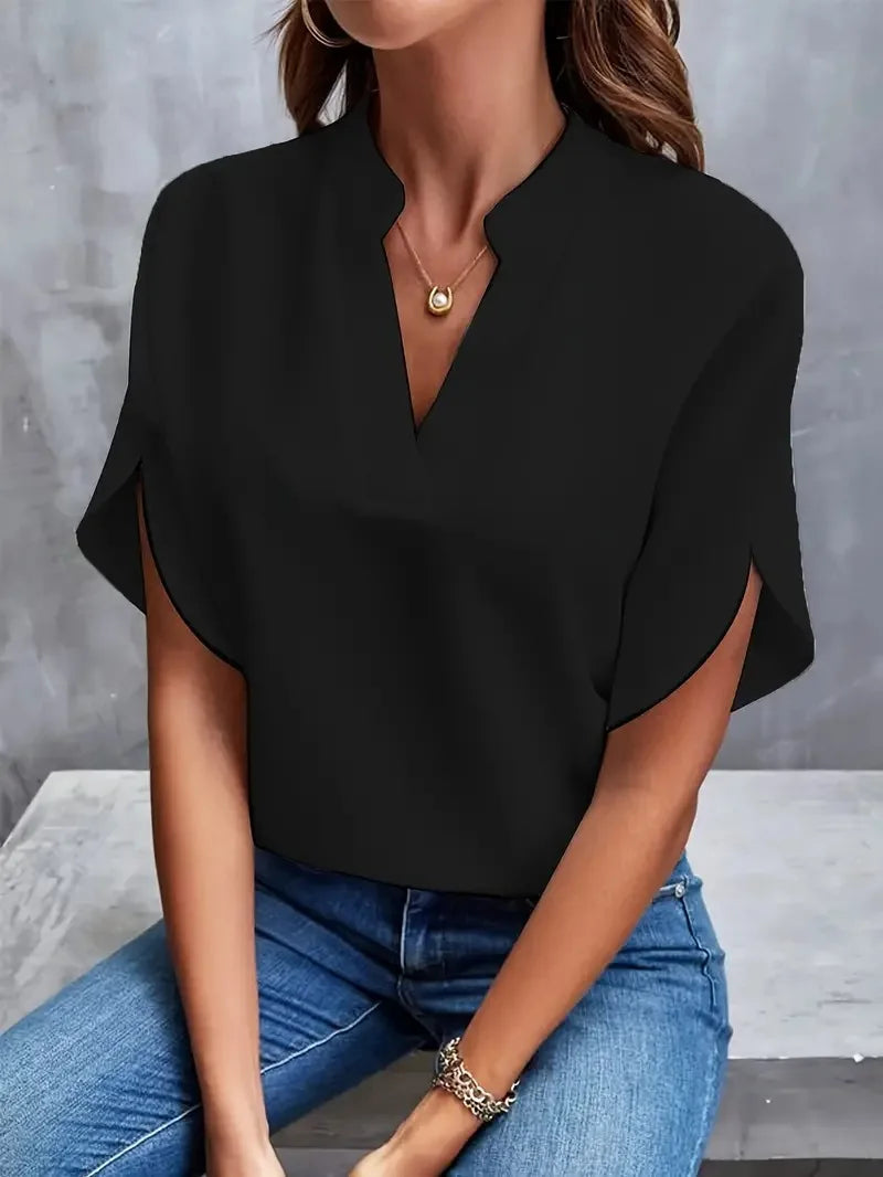Annemie | Elegante camicetta fluida con scollo a V 3