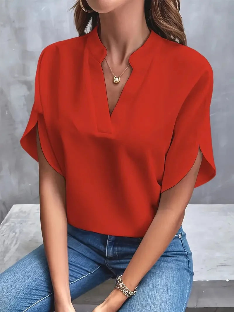 Annemie | Elegante camicetta fluida con scollo a V 5