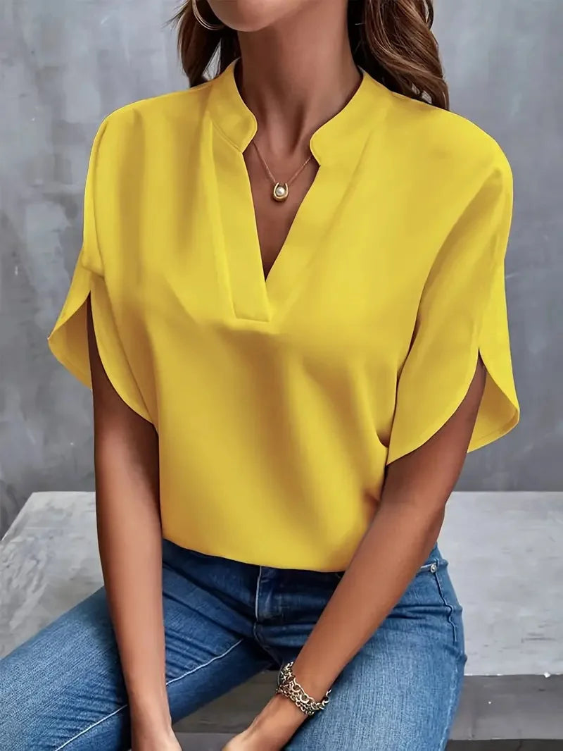 Annemie | Elegante camicetta fluida con scollo a V 7