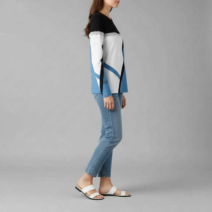 Aprile | Maglione Donna Grafico Moderno in Acrilico