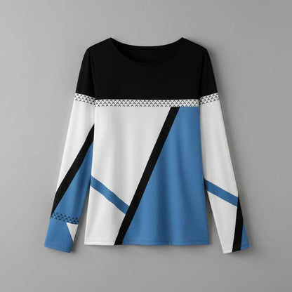 Aprile | Maglione Donna Grafico Moderno in Acrilico