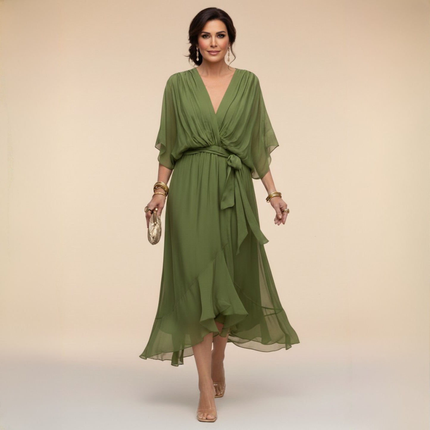 Aurelia | Abito Cerimonia Donna in Chiffon Elegante 0