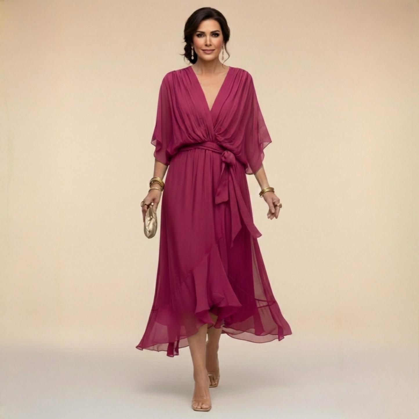 Aurelia | Abito Cerimonia Donna in Chiffon Elegante 3