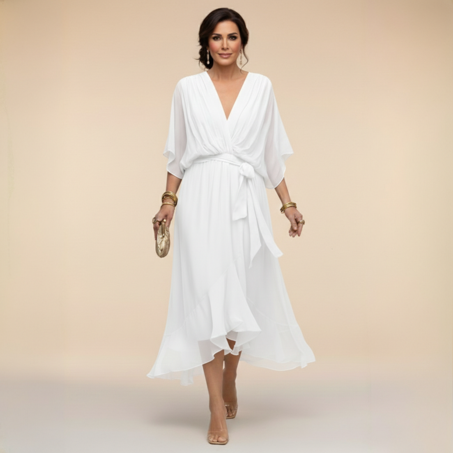 Aurelia | Abito Cerimonia Donna in Chiffon Elegante 6