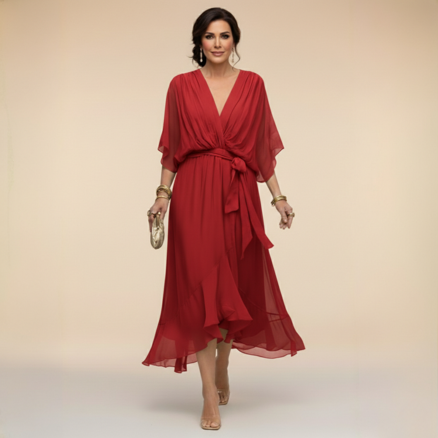 Aurelia | Abito Cerimonia Donna in Chiffon Elegante 8