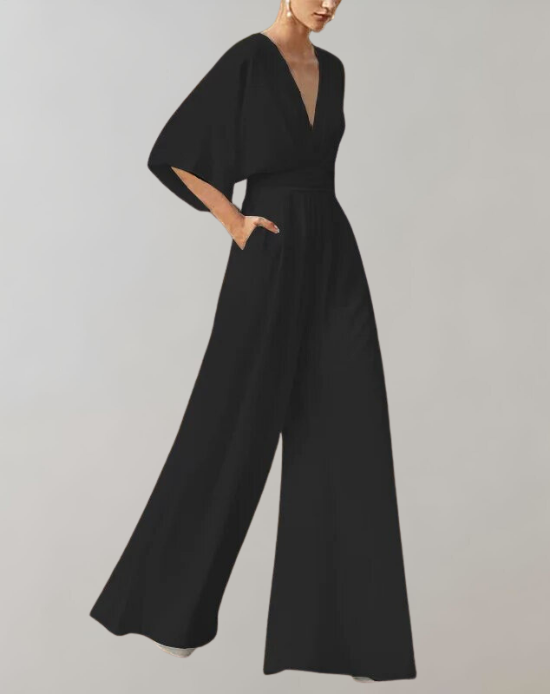 Aurelia | Tuta Elegante Donna con Scollo a V e Maniche Ampie 3