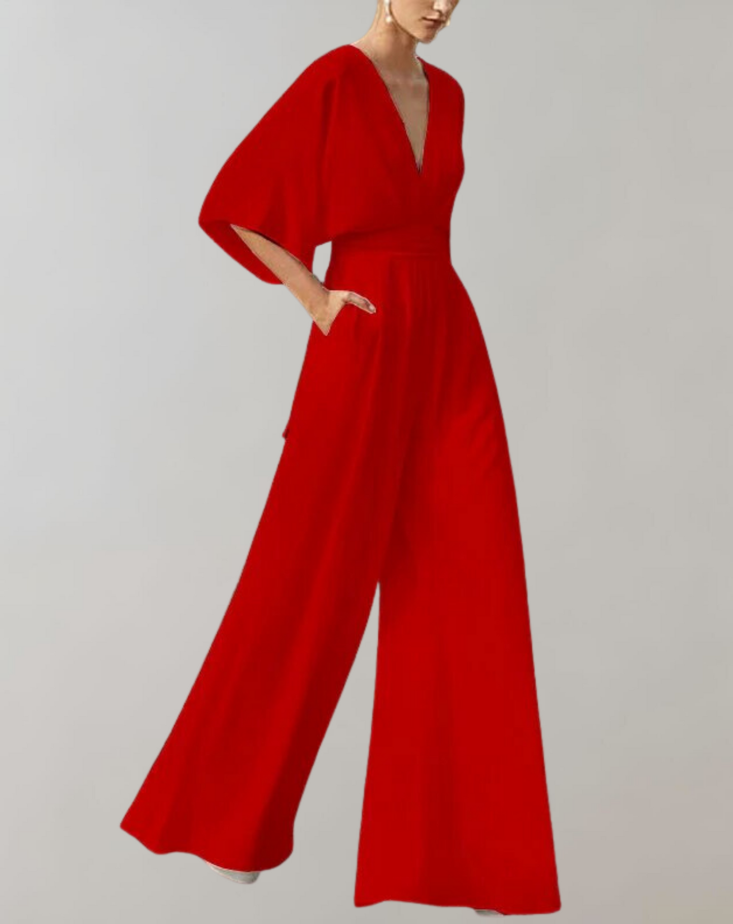 Aurelia | Tuta Elegante Donna con Scollo a V e Maniche Ampie 4