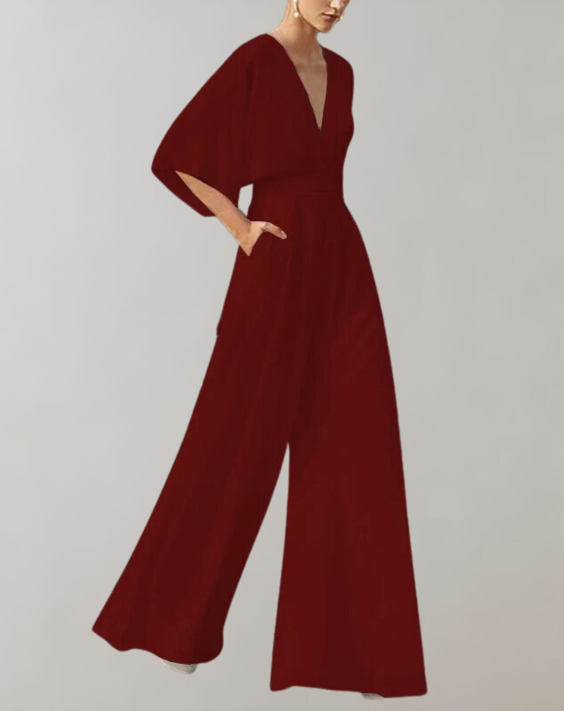Aurelia | Tuta Elegante Donna con Scollo a V e Maniche Ampie 5