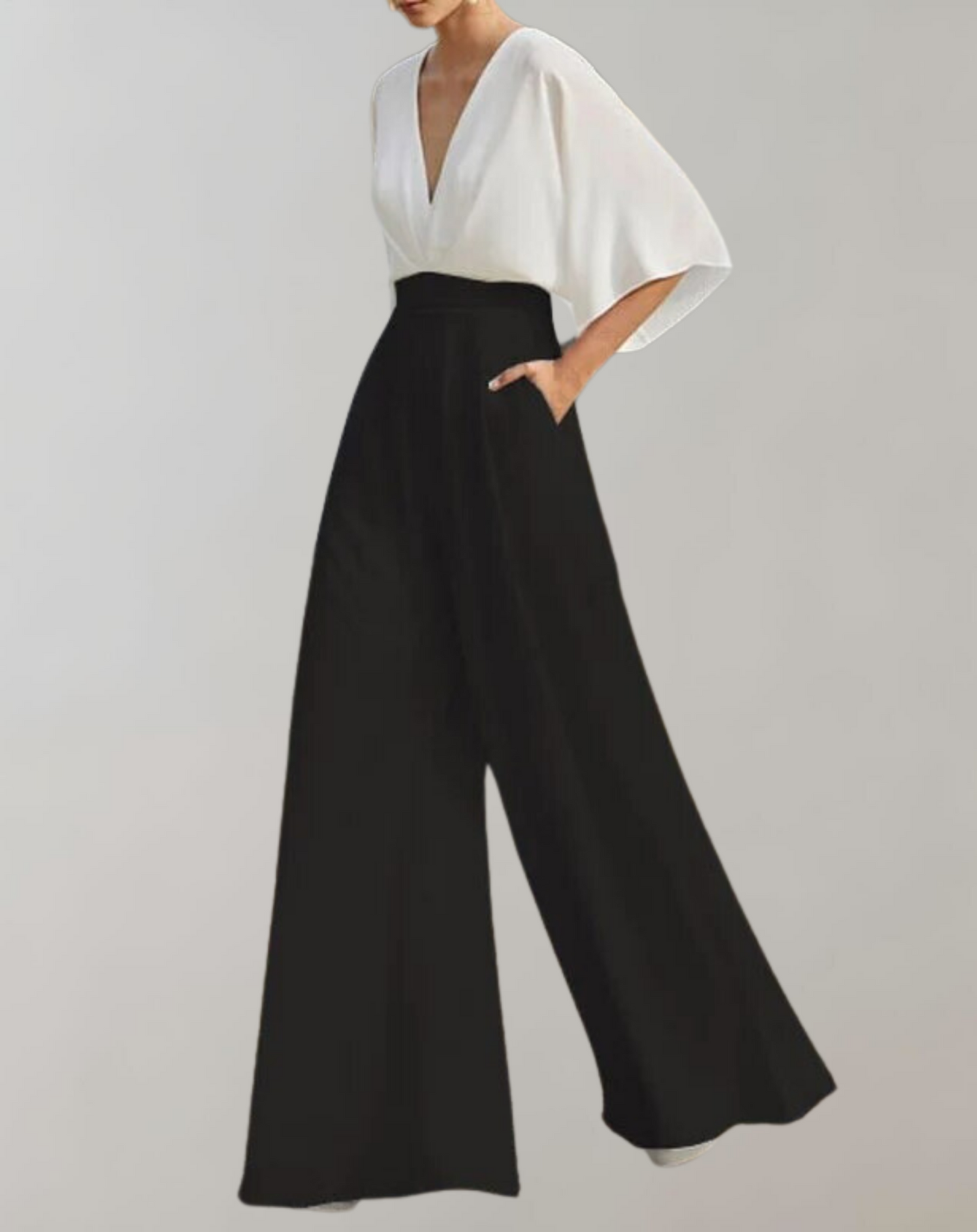 Aurelia | Tuta Elegante Donna con Scollo a V e Maniche Ampie 8
