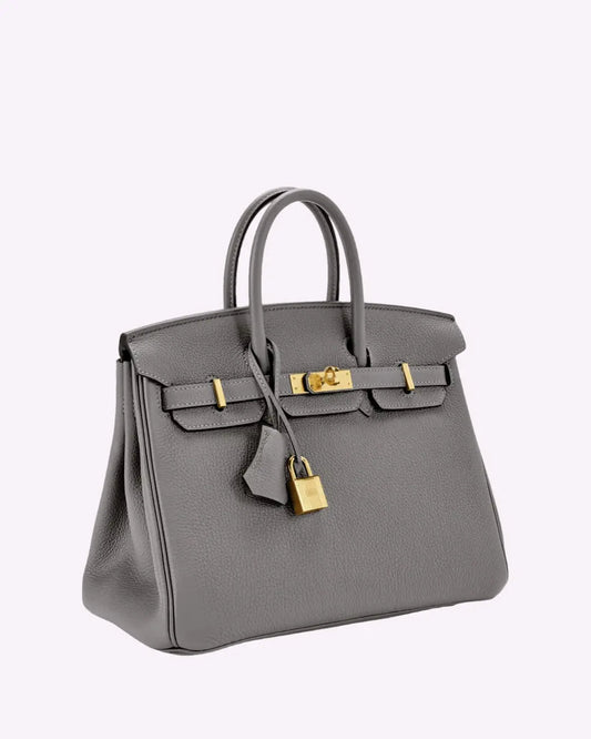 Bella Borsa | Borsa da Donna in Vera Pelle Cognac con Dettagli Dorati 0