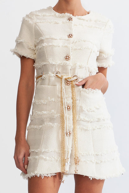 Bella Catena | Abito Donna in Tweed con Dettagli in Perle 4