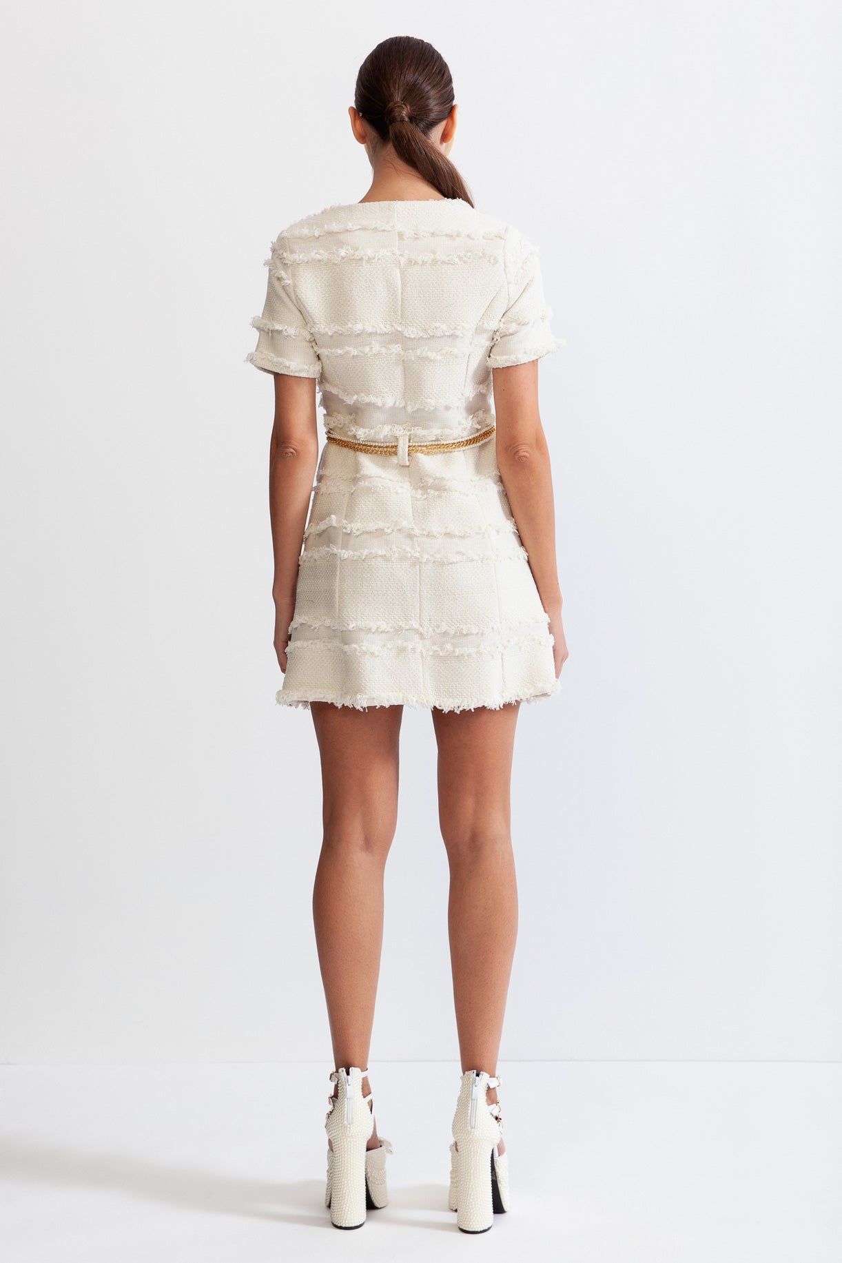 Bella Catena | Abito Donna in Tweed con Dettagli in Perle 5