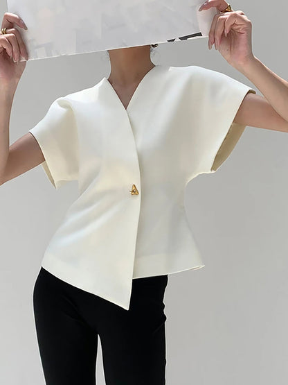 Bella V | Blusa Donna Elegante con Scollo a V e Design Senza Maniche 1