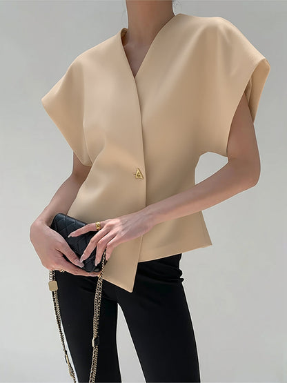 Bella V | Blusa Donna Elegante con Scollo a V e Design Senza Maniche 10