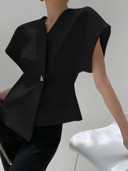 Bella V | Blusa Donna Elegante con Scollo a V e Design Senza Maniche 9