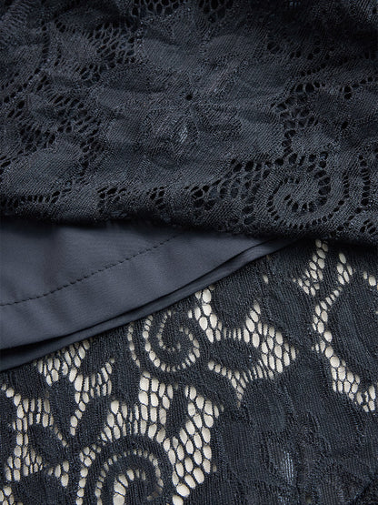 Bella | Abito Midi Elegante in Pizzo Blu 7