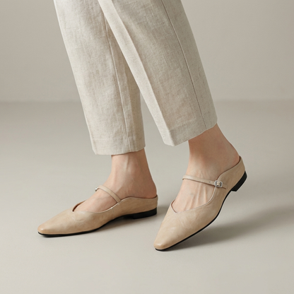 Bella | Ballerine Donna A Punta Con Cinturino Morbide e Comode 1