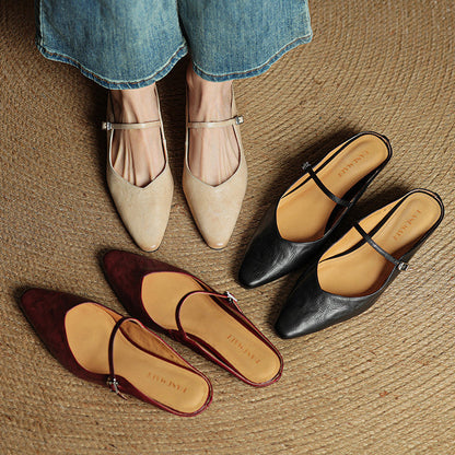 Bella | Ballerine Donna A Punta Con Cinturino Morbide e Comode 7